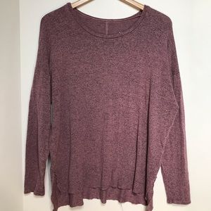 XL AE super soft plush long sleeve pink/purple